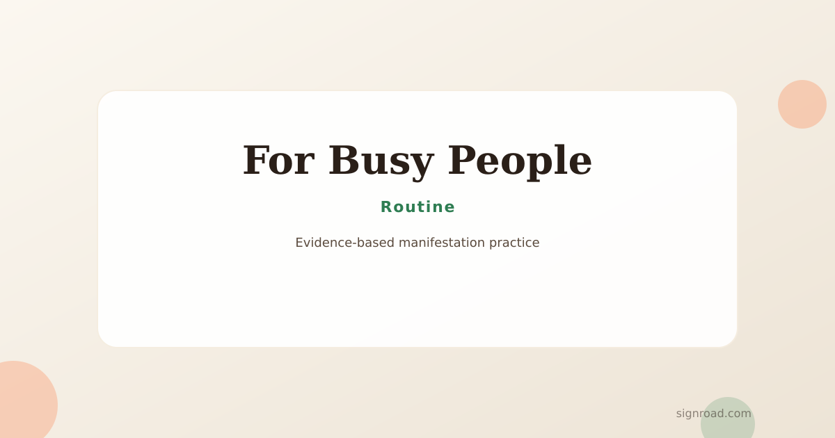 A 5-minute spiritual routine illustration for Busy People
