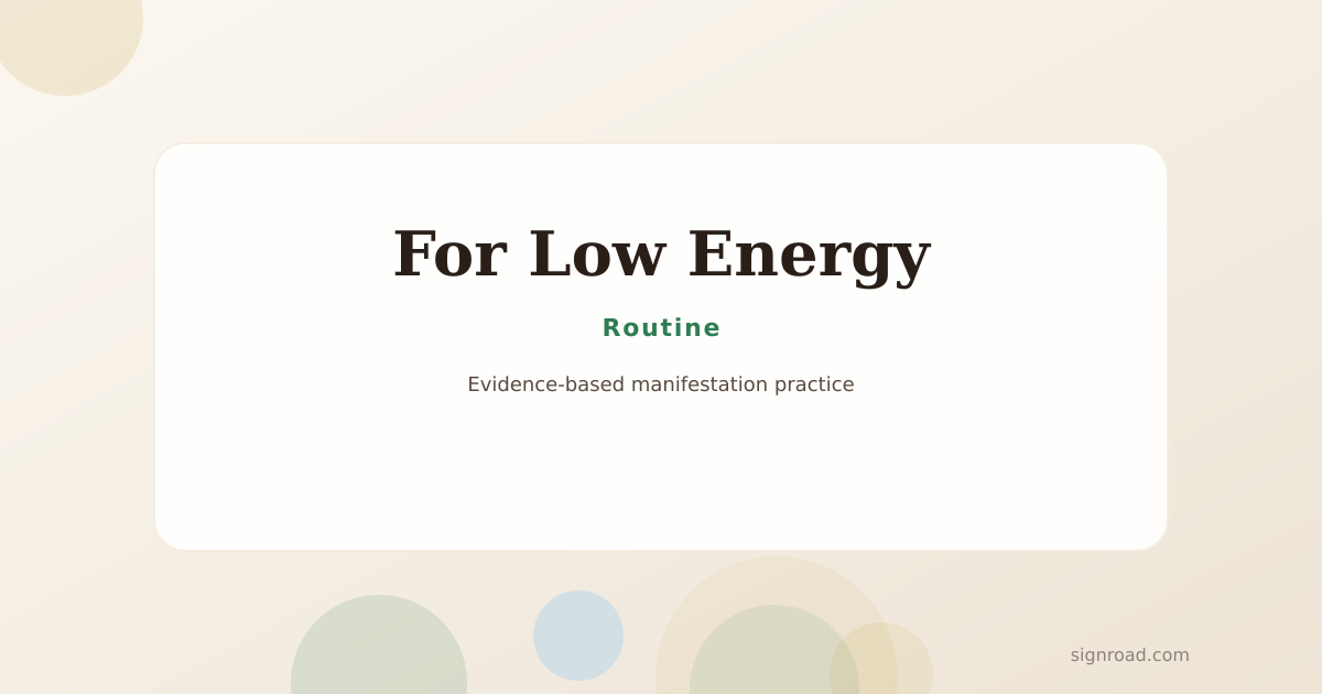 A 5-minute spiritual routine illustration for Low-Energy People