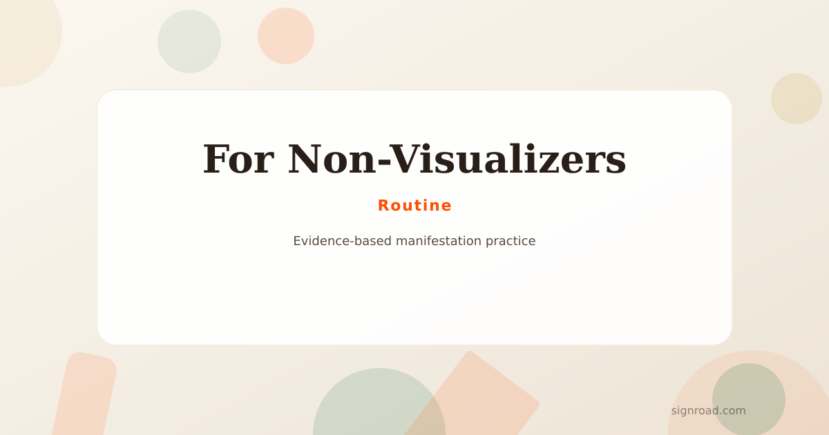 A 10-minute spiritual routine illustration for Non-Visualizers