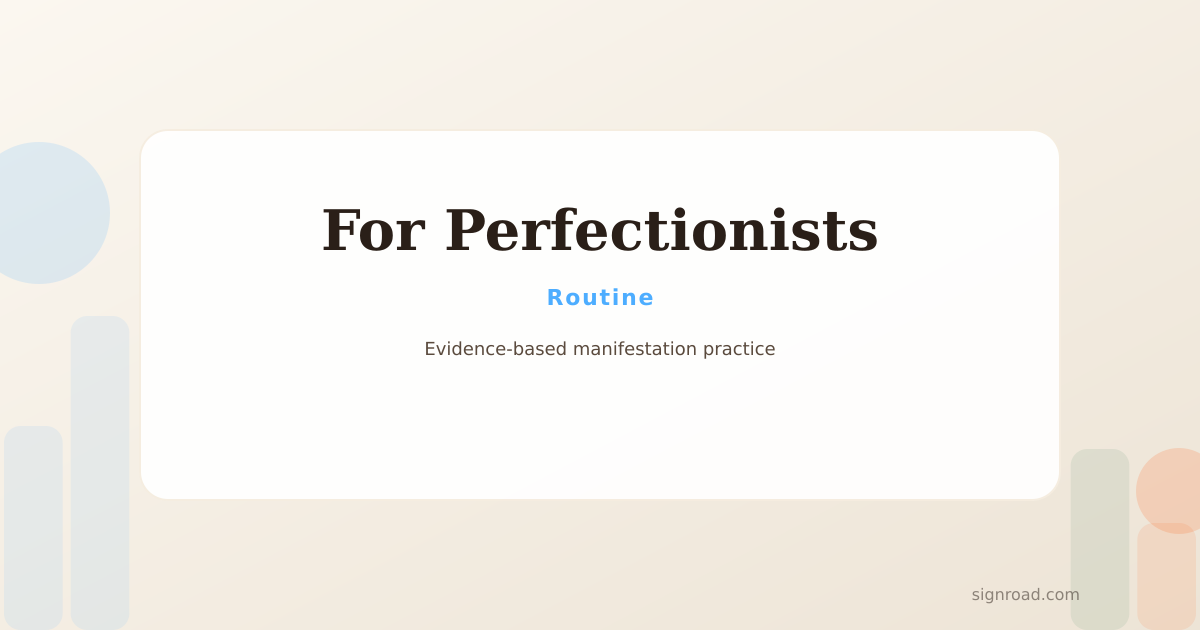 A 5-minute spiritual routine illustration for Perfectionists