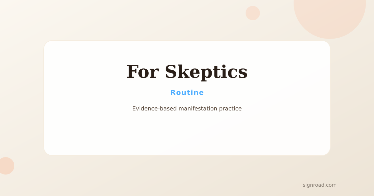 A 10-minute spiritual routine illustration for Skeptics
