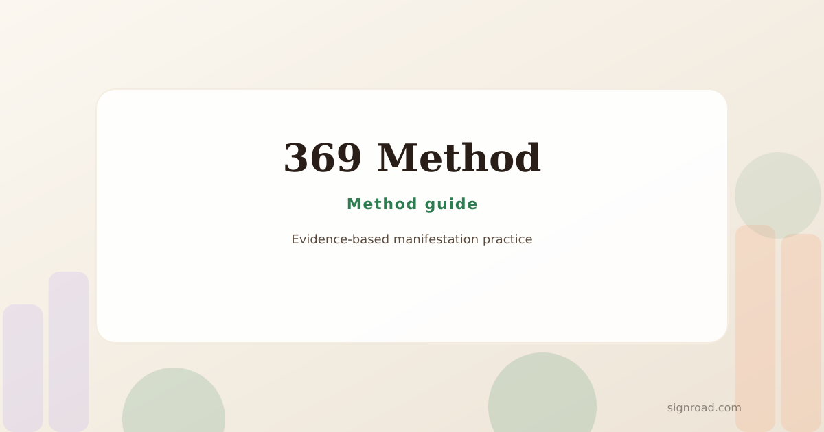 An illustration for 369 Method: A Beginner's Guide