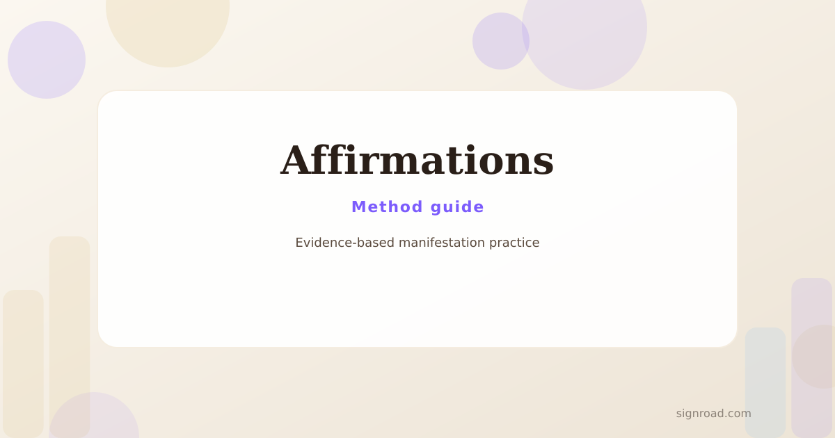 A calm, warm illustration representing the Affirmations practice
