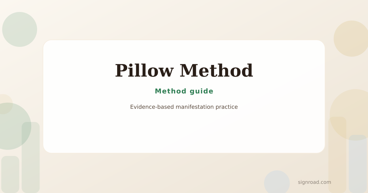 A calm, warm illustration representing the Pillow Method practice