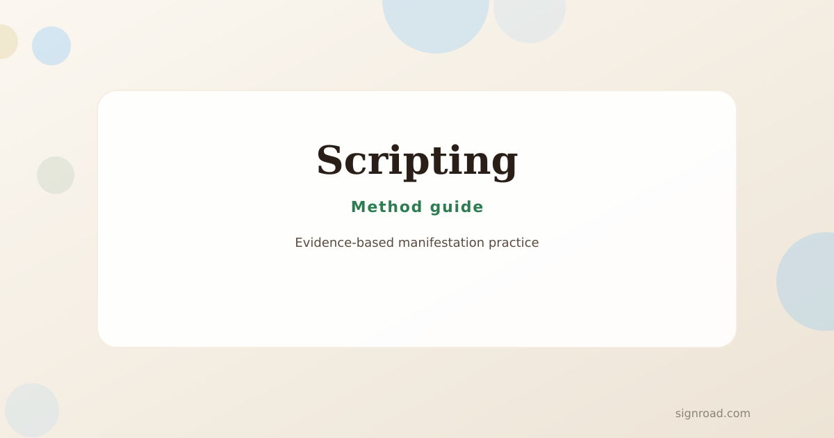 A calm, warm illustration representing the Scripting practice