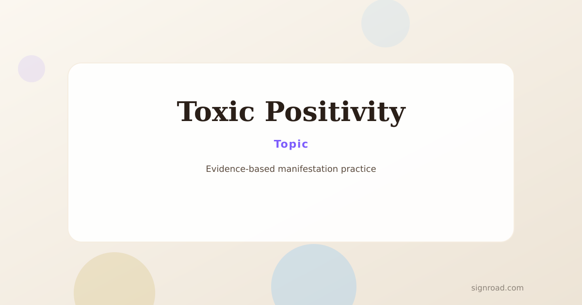 An illustration representing Toxic Positivity vs Manifestation
